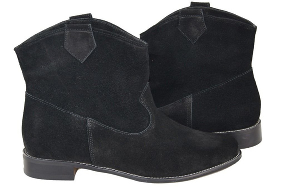 Obuv Dámské kozačky černé Jaro / Podzim přírodní kůže velur 132 L ElitaBut