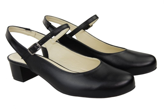 Dámské sandály z černé přírodní kůže 108 ElitaBut