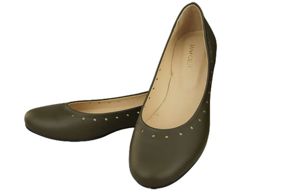 Dámské pohodlné baleríny z přírodní kůže Olive 162 ElitaBut