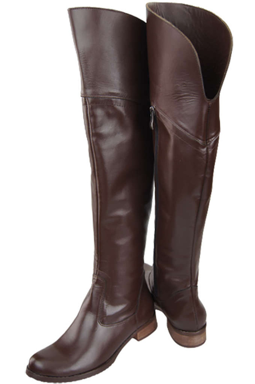 Obuv Dámské kozačky Chocolate Musketeers High over the knee natural leather 638 ElitaBut