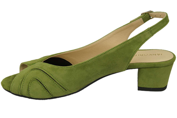 Dámská obuv Sandály semišová kůže Pistachio 991 ElitaBut