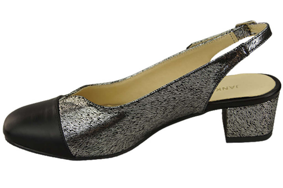 Dámská obuv Sandály Přírodní kůže 165 Black - Silver ElitaBut