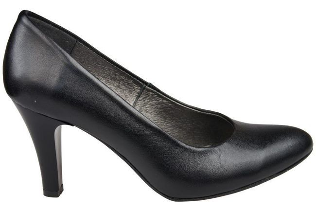 Dámská obuv Přírodní kožené lodičky Black 764 ElitaBut