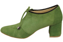 Dámská obuv Pistachio Half Boots Natural Velour Leather 183 ElitaBut