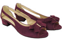 Dámské sandály Maroon Natural Suede Leather 994 Z Kombinace stylu a pohodlí ElitaBut