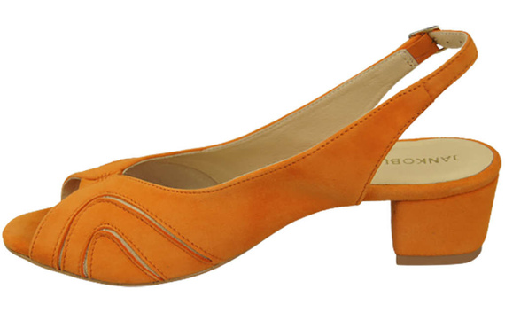 Dámská obuv Sandály semišová kůže Oranžová 991 ElitaBut