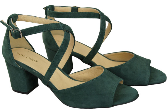 Dámská obuv Sandály Zelená semišová kůže 111 ElitaBut