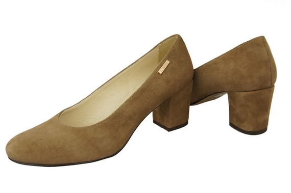 Dámská obuv Olive Natural Leather Suede pumps 125 ElitaBut