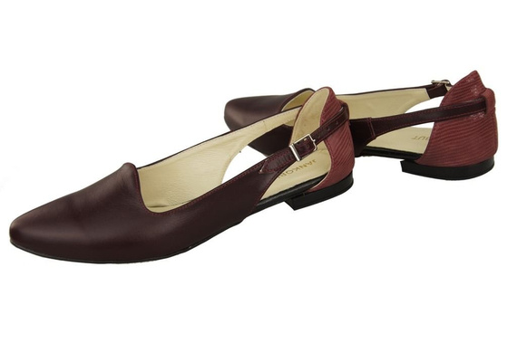Dámská obuv Sandály Maroon Natural Leather 127 ElitaBut