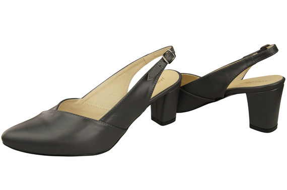 Dámské sandály na podpatku z přírodní kůže 217 ElitaBut