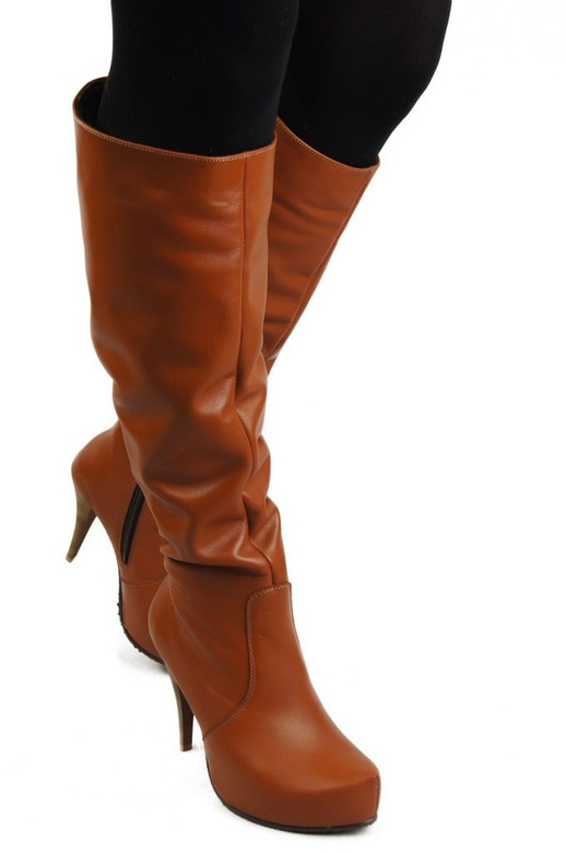 Dámské boty na platformě Přírodní kůže Červená 120 ElitaBut