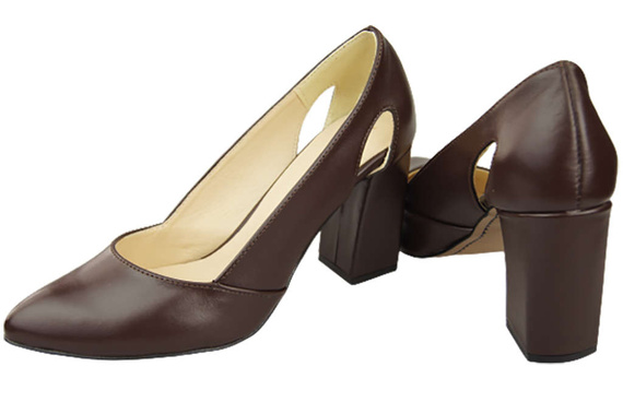 Dámská obuv Čokoládové lodičky Přírodní kůže 184 ElitaBut