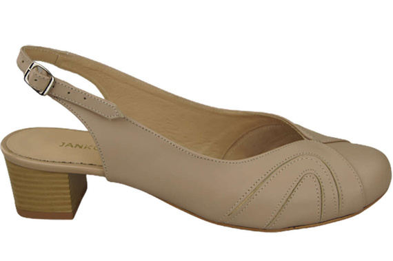 Dámská obuv Sandály z přírodní kůže Cappuccino Lico 842 ElitaBut