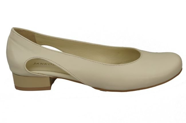 Dámské baletní boty Beige natural leather 103 ElitaBut