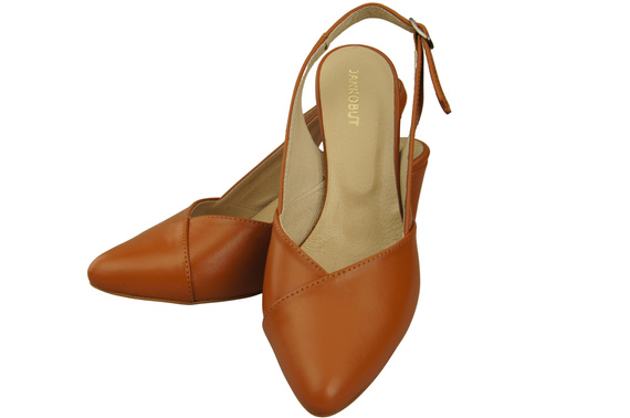 Dámská obuv Červené sandály na podpatku Přírodní kůže 217 ElitaBut