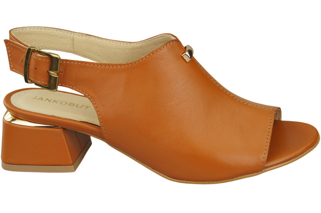 Dámská obuv Sandály Červená zlatá přezka Přírodní kůže 198 ElitaBut