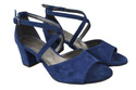 Dámská obuv Sandály Námořnická modrá semišová kůže 111 ElitaBut