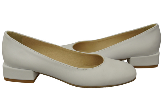 Pohodlná dámská obuv White Flats Natural Leather 204 ElitaBut