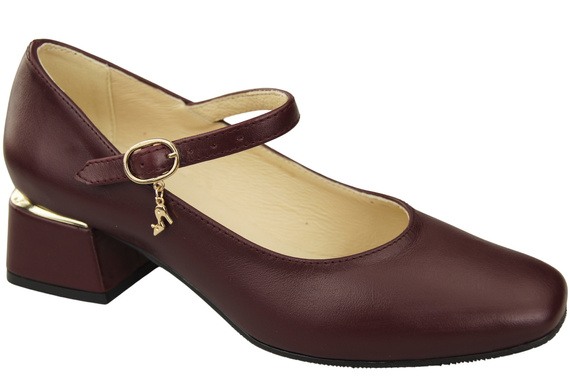 Dámská obuv Strap pumps Maroon Natural Leather 202 ElitaBut