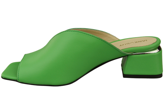 Dámské žabky na podpatku Lime Natural Leather 210 ElitaBut