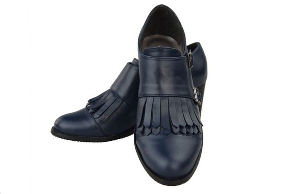 Obuv Dámské polobotky Přírodní kůže Námořnická modrá 985 ElitaBut