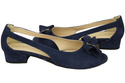 Dámské sandály Navy Blue Natural Suede Leather 994 s kombinací stylu a pohodlí ElitaBut
