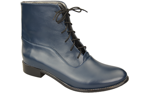 Dámské kozačky námořnická modrá Jaro/podzim přírodní kůže 155 L ElitaBut