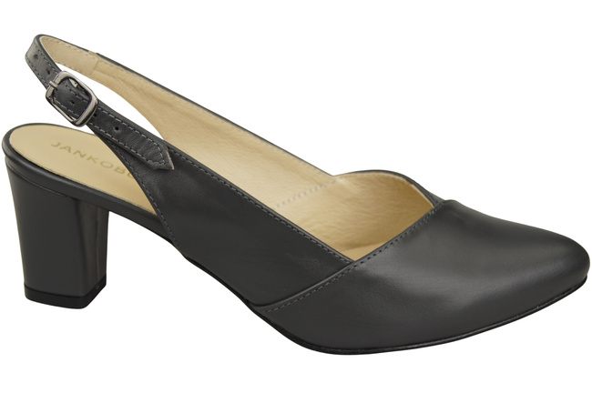 Dámské sandály na podpatku z přírodní kůže 217 ElitaBut