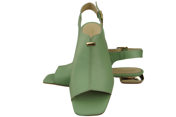 Pohodlná dámská obuv Sandály Mint Flat Gold Heel Natural Leather 207 ElitaBut