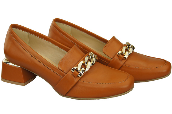 Dámské boty Červené s řetízkem Dámské mokasíny Přírodní kůže 193 ElitaBut