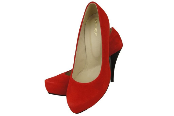 Dámská obuv Červená semišová přírodní kůže 644 ElitaBut