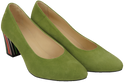 Dámská obuv Pistachio Natural Suede Leather Decorative Heel 158 With ElitaBut