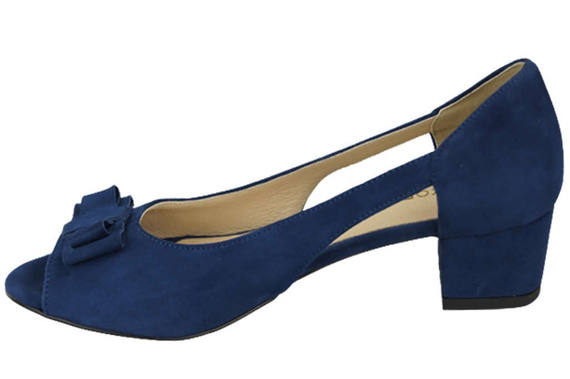 Dámská obuv Navy Blue Suede Leather Sandals 145 Z ElitaBut