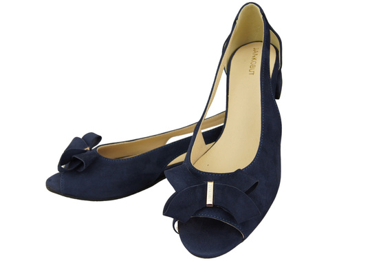 Dámské sandály Navy Blue Natural Suede Leather 994 s kombinací stylu a pohodlí ElitaBut