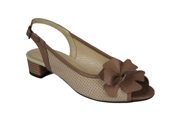 Dámská obuv Sandály z přírodní kůže Cappuccino Beige 778 ElitaBut