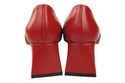 Dámské Lodičky Červená Pravá Kůže Špičatá Špička Podpatek ElitaBut 221