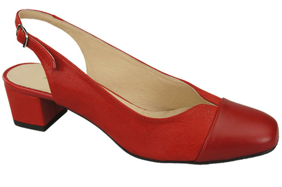 Dámská obuv Sandály z přírodní kůže 165 Červená ElitaBut