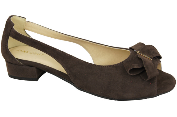 Obuv Sandály dámské čokoládové přírodní semišové kůže 994 s kombinací stylu a pohodlí ElitaBut