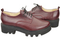Dámské šněrovací boty Boty Maroon Leather Natural 180 ElitaBut
