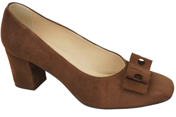 Dámská obuv Hnědé semišové lodičky 163 ElitaBut