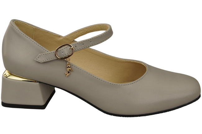 Dámská obuv Dámské lodičky s páskem Bright Ash Natural leather 202 ElitaBut