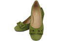 Dámská obuv Pistachio Natural Leather Suede pumps 163 ElitaBut