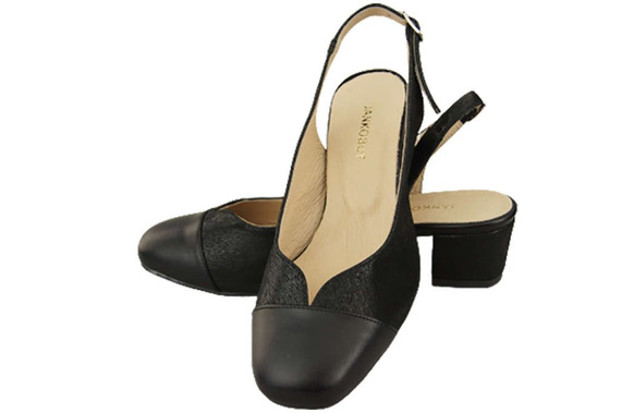 Dámské sandály z přírodní kůže 165 Black ElitaBut