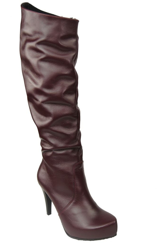 Dámské boty na platformě Přírodní kůže Maroon 120 ElitaBut