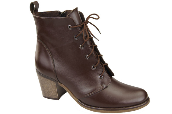 Obuv Dámské boty Chocolate Lace-up Winter Natural Leather 188 Z ElitaBut