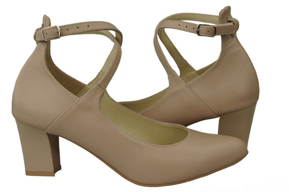 Dámská obuv Cappuccino lodičky Přírodní kůže 118 ElitaBut