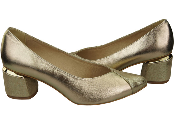 Výjimečné dámské boty ze zlaté přírodní kůže Pocit luxusu na nohou 191 ElitaBut