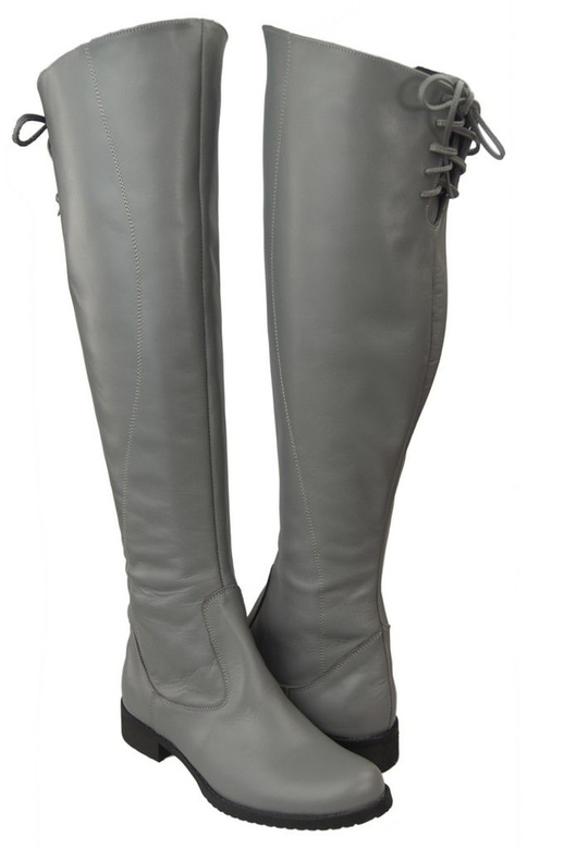 Dámské boty Ash white Musketeers svršky nad kolena Natural leather 121 ElitaBut