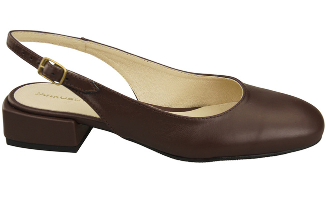 Dámská obuv Sandály Chocolate Flat Heel Natural Leather 206 ElitaBut