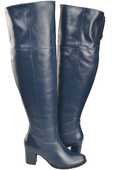 Dámské boty Navy blue Musketeers High over the knee natural leather 190 ElitaBut